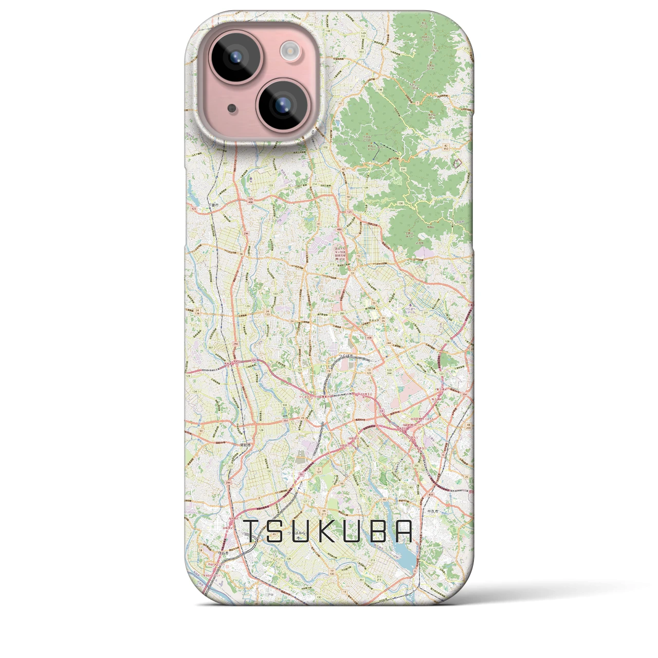 【つくば2(茨城県)】地図柄iPhoneケース(バックカバータイプ)