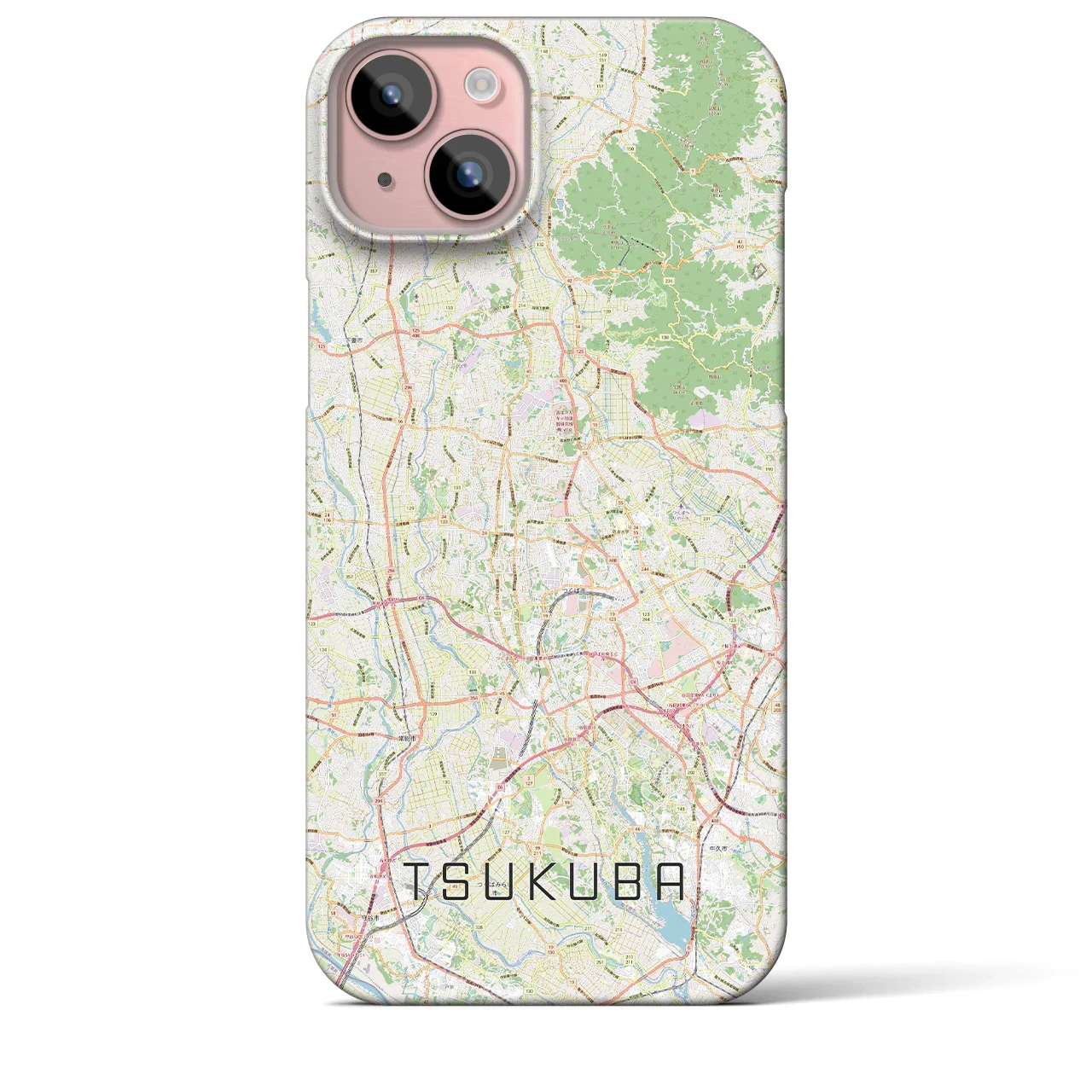 【つくば2(茨城県)】地図柄iPhoneケース(バックカバータイプ)