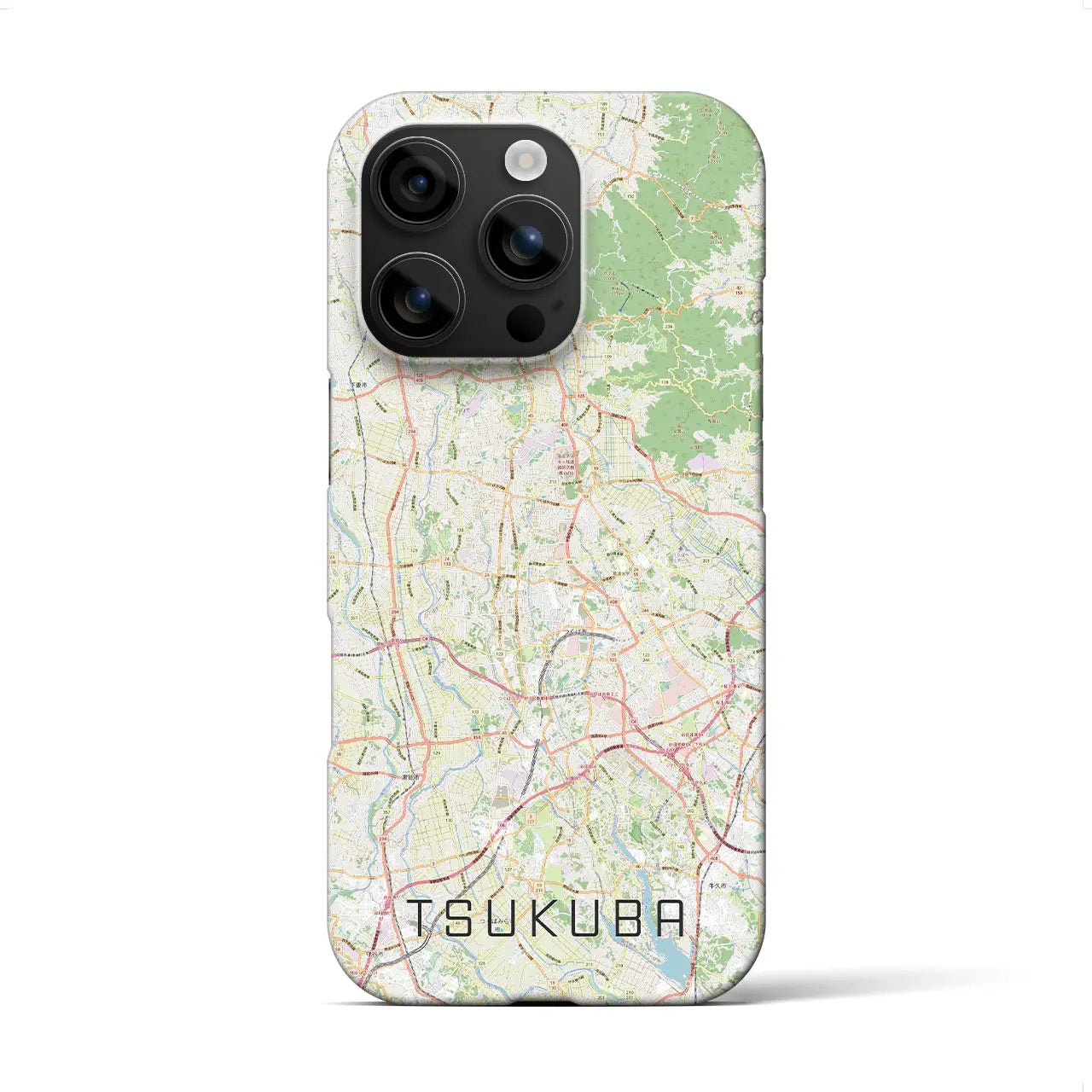 【つくば2(茨城県)】地図柄iPhoneケース(バックカバータイプ)