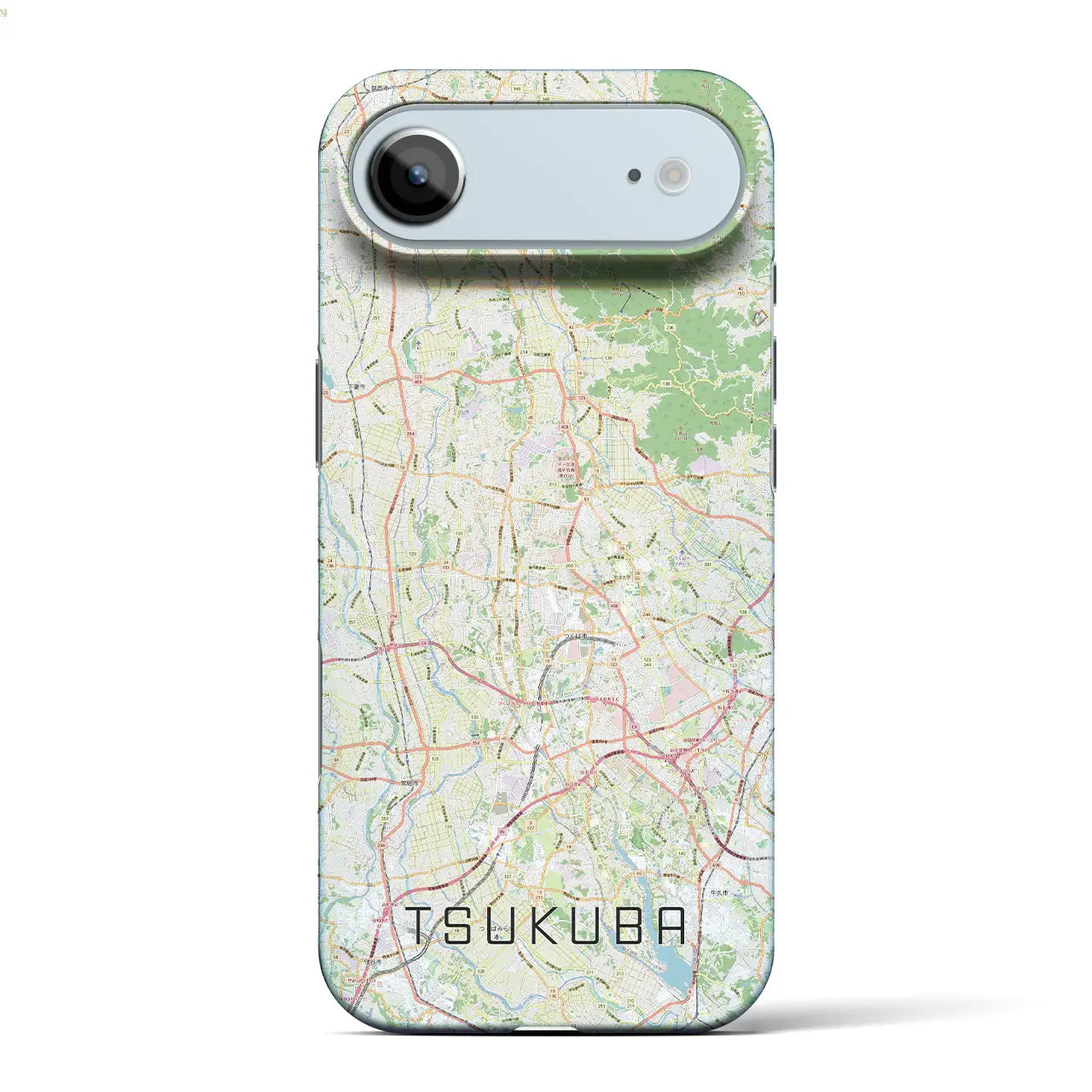 【つくば2(茨城県)】地図柄iPhoneケース(バックカバータイプ)ナチュラル・iPhone 17 Pro Max 用