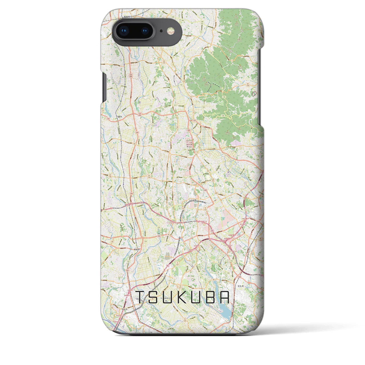 【つくば2(茨城県)】地図柄iPhoneケース(バックカバータイプ)