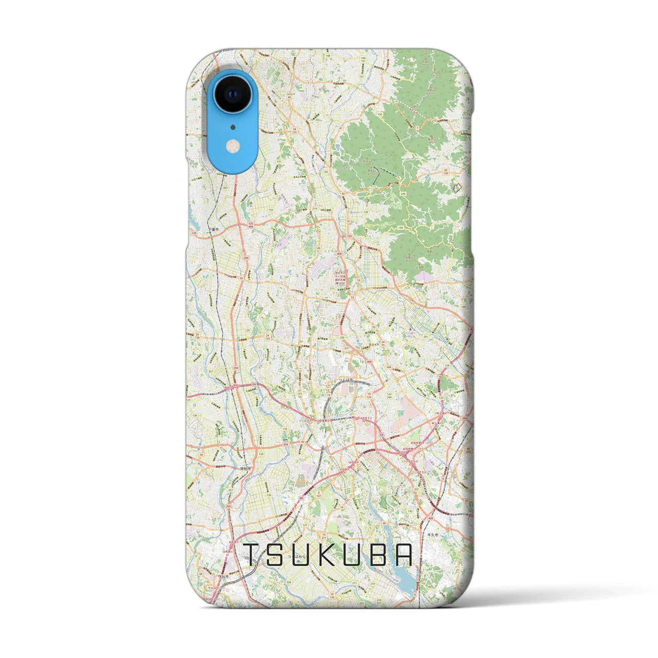 【つくば2(茨城県)】地図柄iPhoneケース(バックカバータイプ)