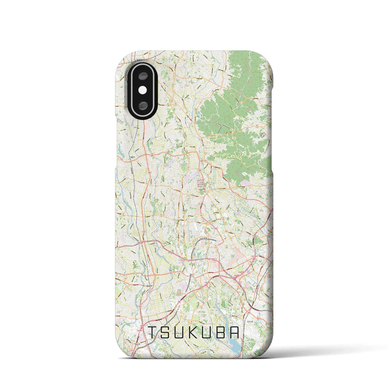【つくば2(茨城県)】地図柄iPhoneケース(バックカバータイプ)
