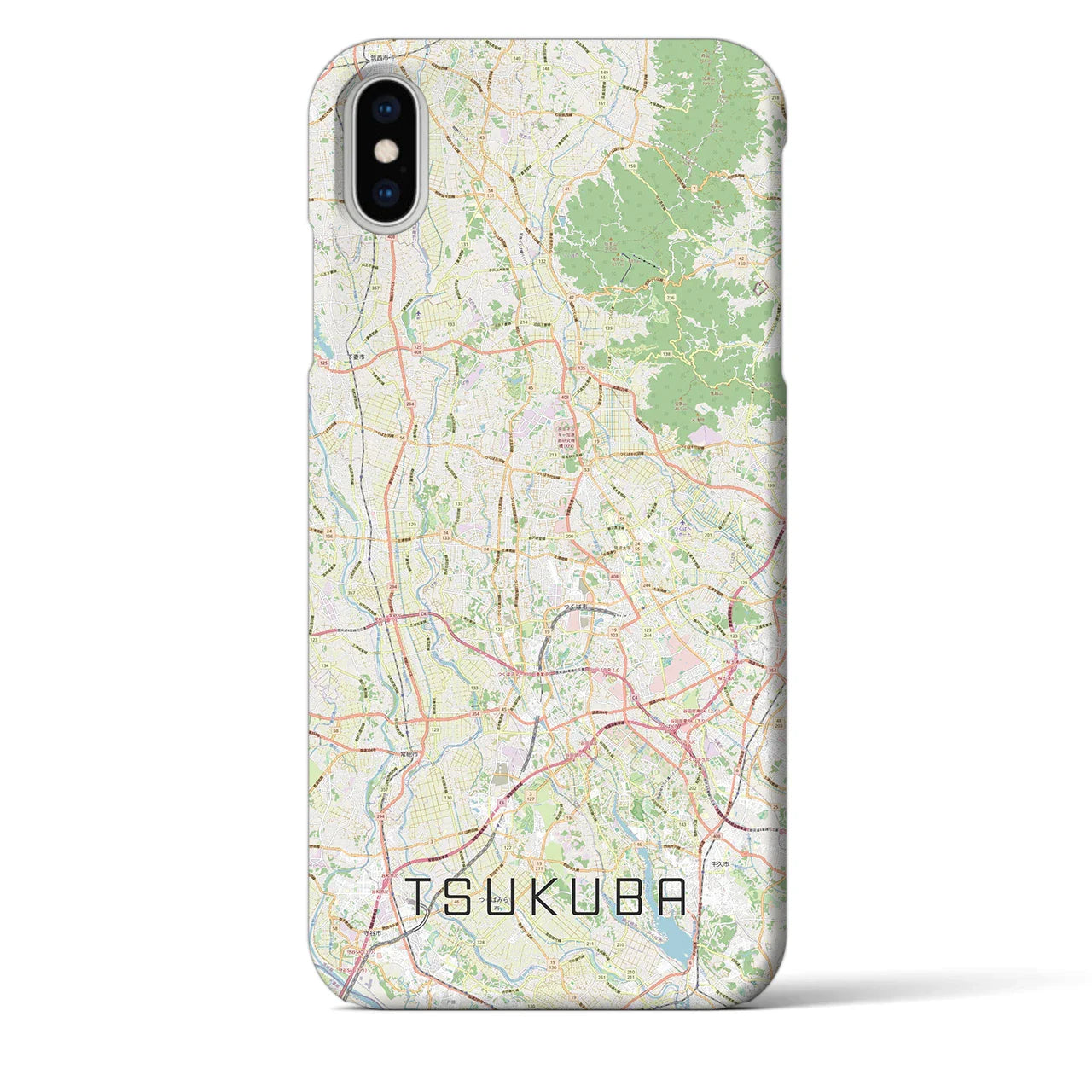 【つくば2(茨城県)】地図柄iPhoneケース(バックカバータイプ)