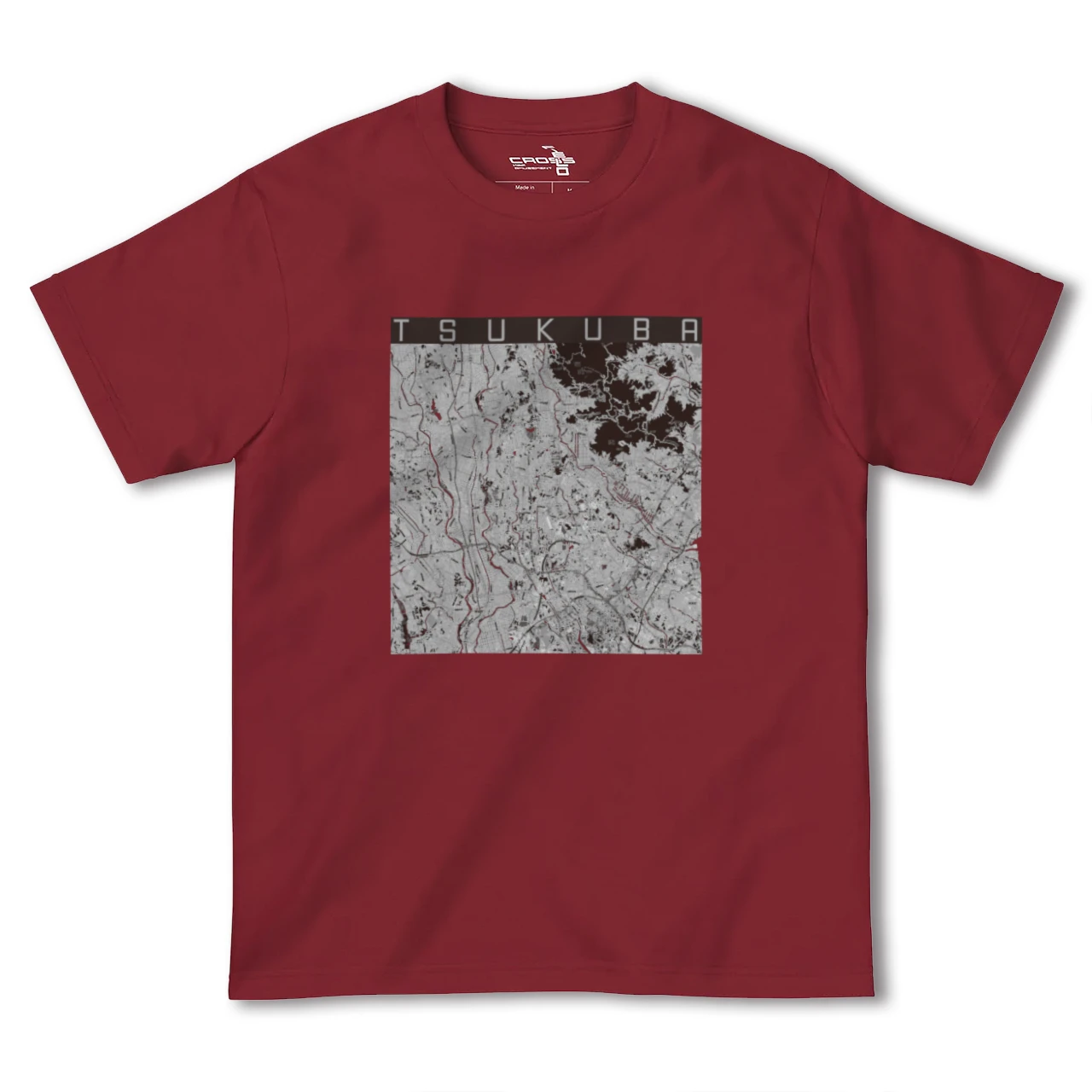 【つくば(茨城県)】地図柄ヘビーウェイトTシャツ