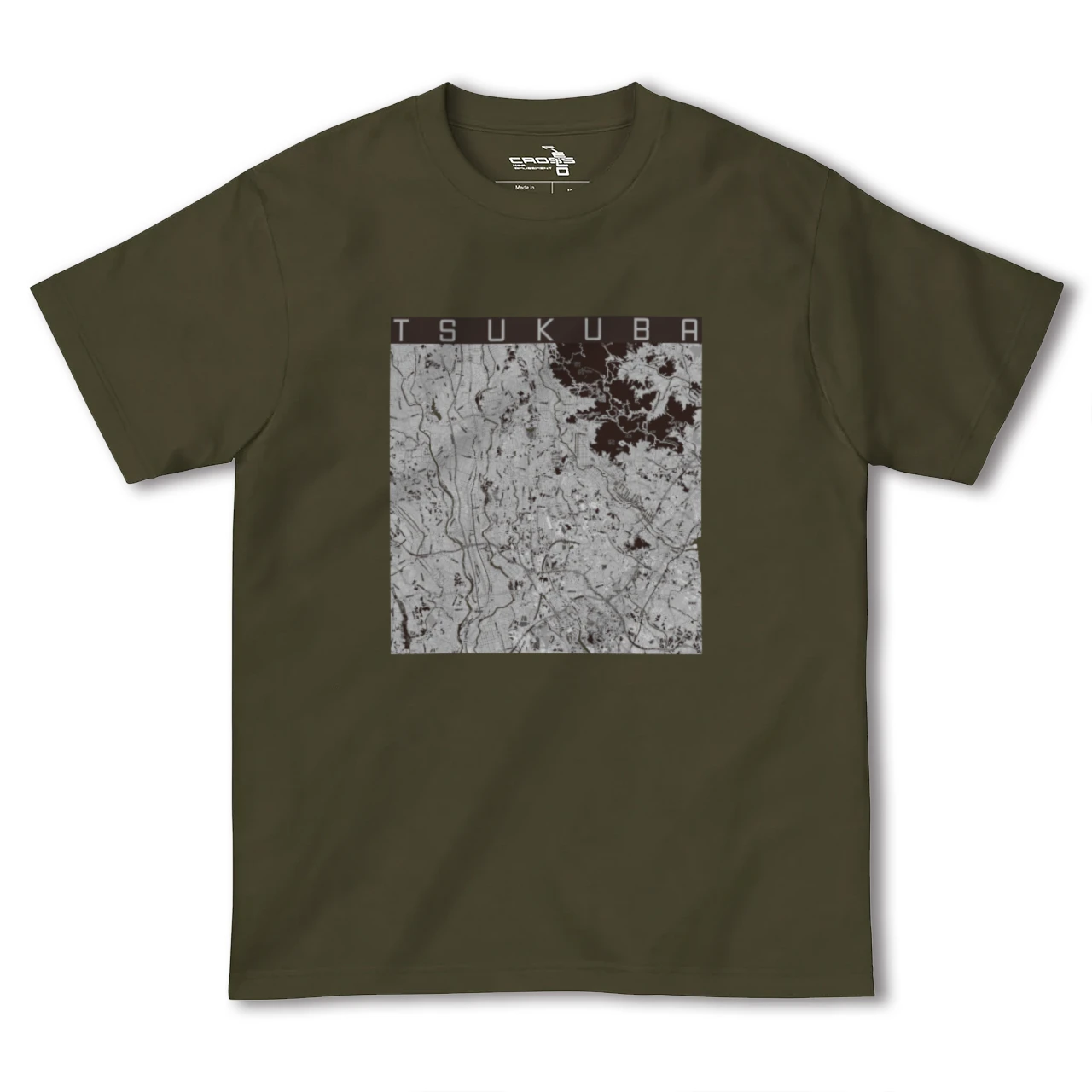 【つくば(茨城県)】地図柄ヘビーウェイトTシャツ