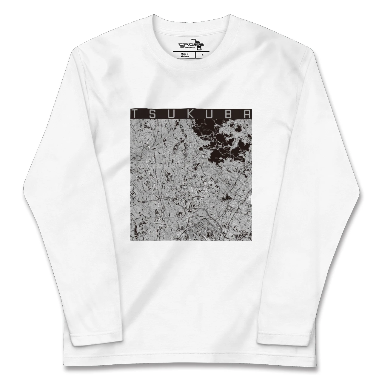 【つくば2(茨城県)】地図柄ロングスリーブTシャツ