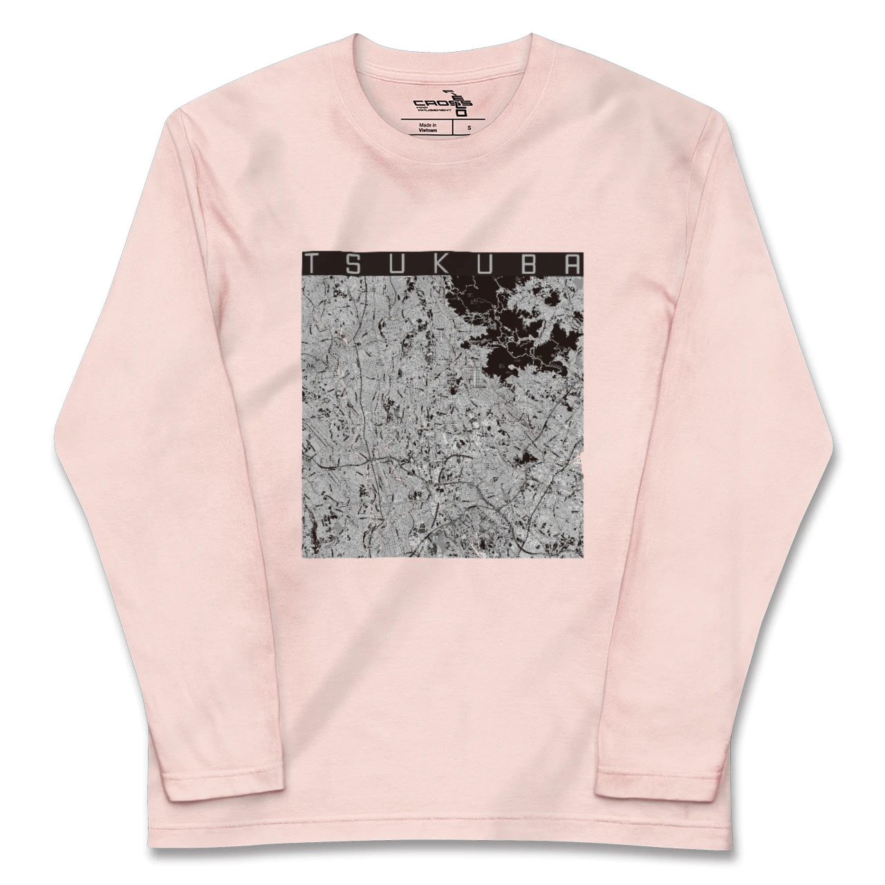 【つくば2(茨城県)】地図柄ロングスリーブTシャツ