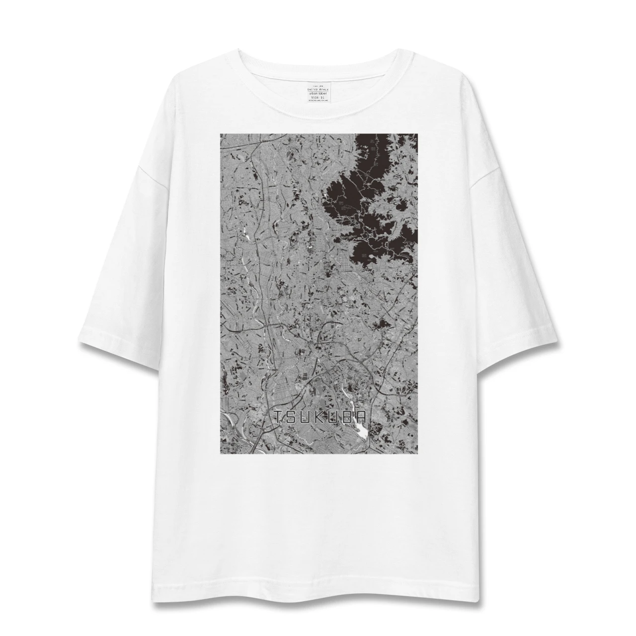 【つくば(茨城県)】地図柄ビッグシルエットTシャツ