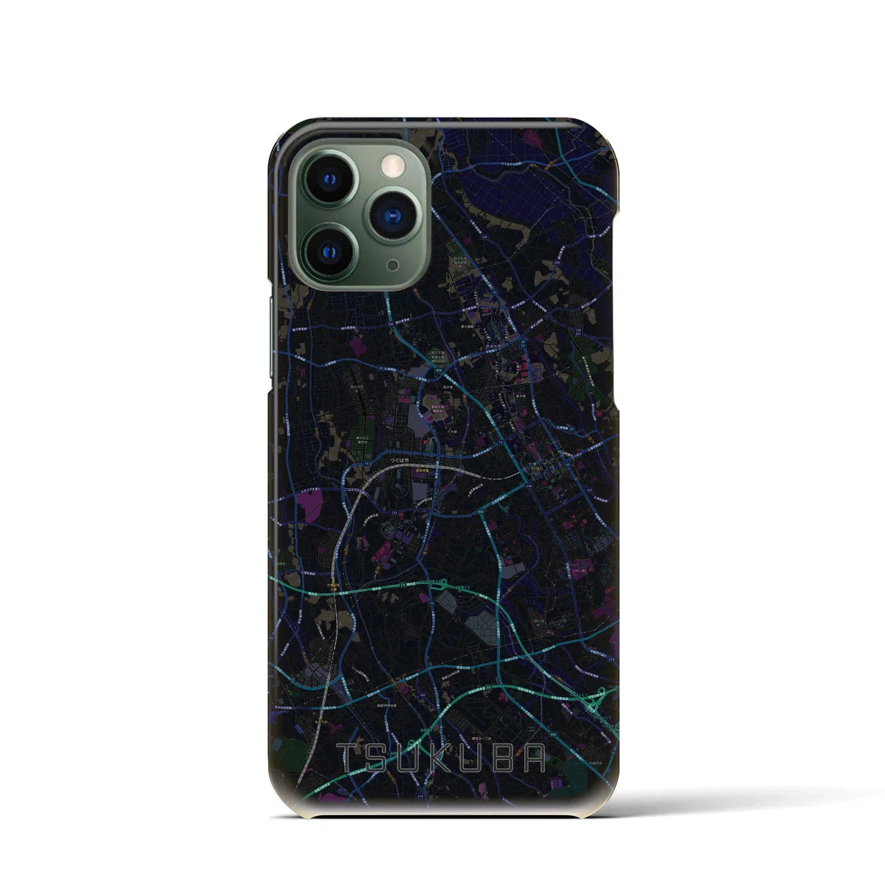 【つくば(茨城県)】地図柄iPhoneケース(バックカバータイプ)