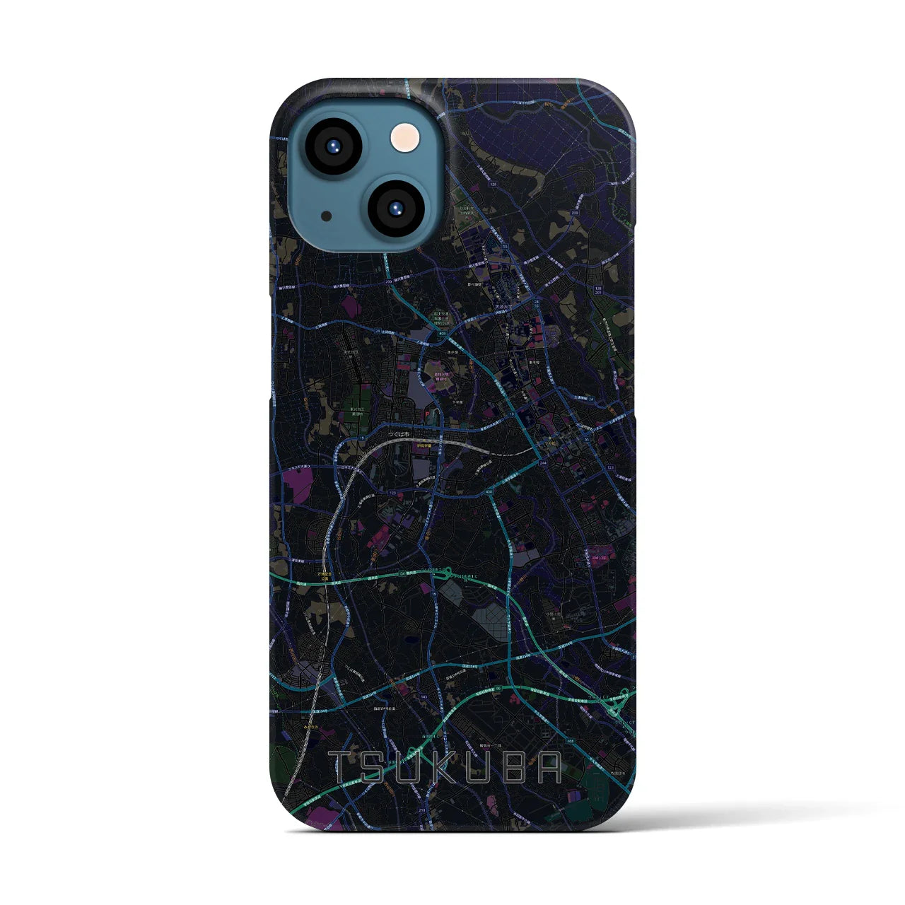 【つくば(茨城県)】地図柄iPhoneケース(バックカバータイプ)