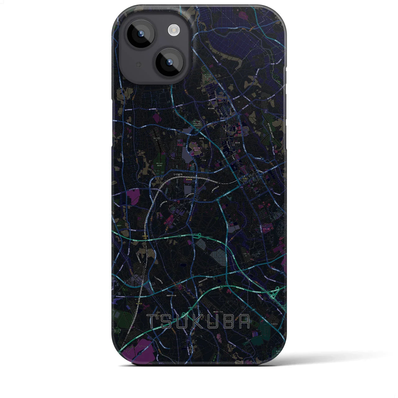 【つくば(茨城県)】地図柄iPhoneケース(バックカバータイプ)