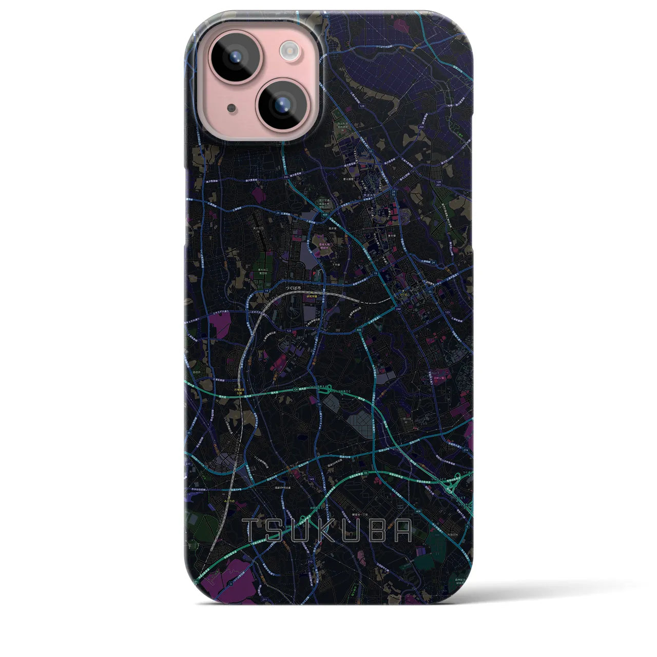 【つくば(茨城県)】地図柄iPhoneケース(バックカバータイプ)