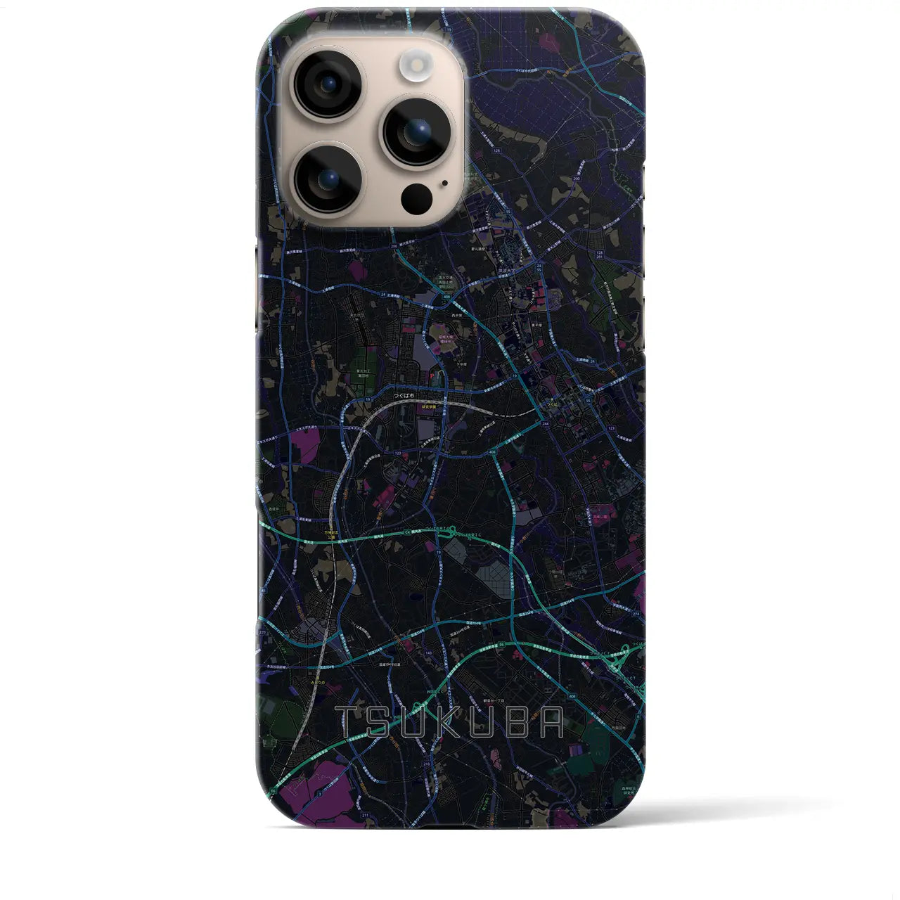 【つくば(茨城県)】地図柄iPhoneケース(バックカバータイプ)