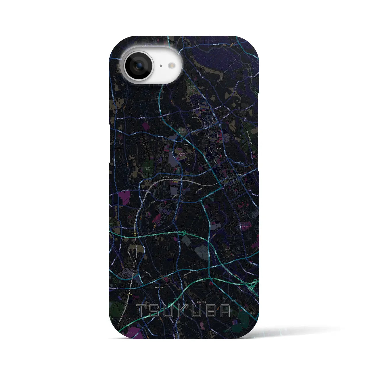 【つくば(茨城県)】地図柄iPhoneケース(バックカバータイプ)