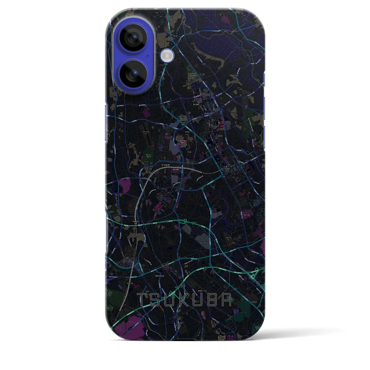 【つくば(茨城県)】地図柄iPhoneケース(バックカバータイプ)