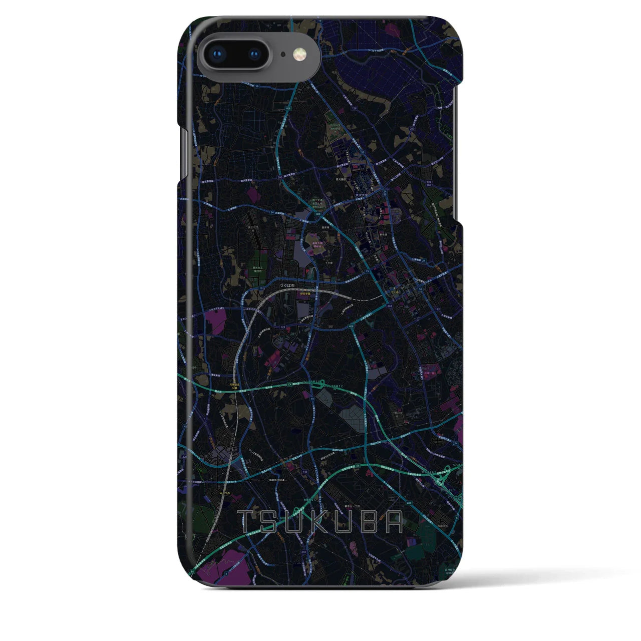 【つくば(茨城県)】地図柄iPhoneケース(バックカバータイプ)