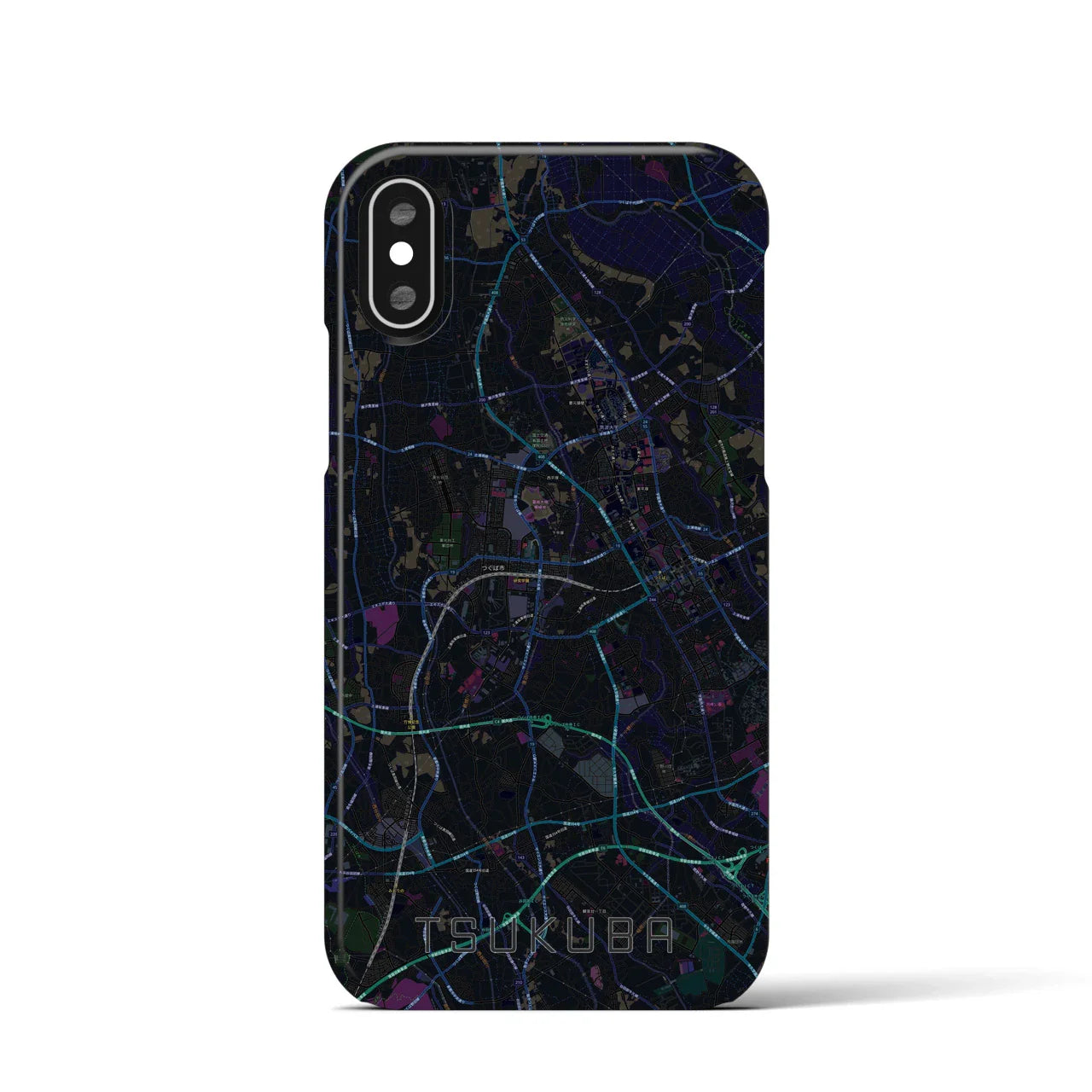 【つくば(茨城県)】地図柄iPhoneケース(バックカバータイプ)