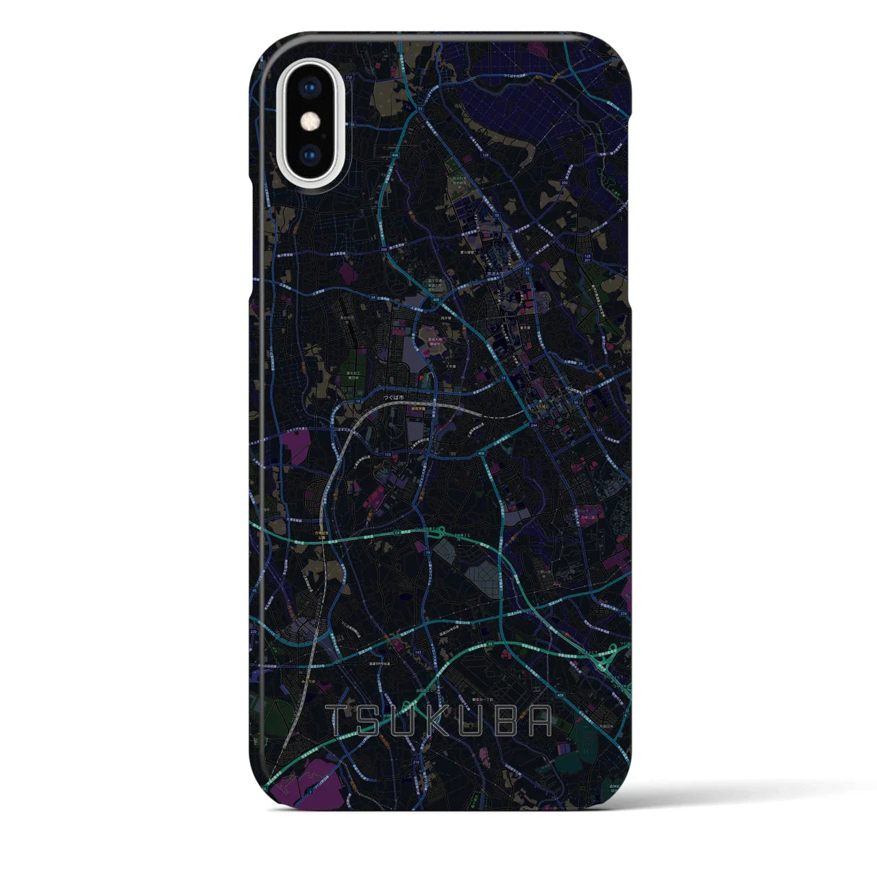 【つくば(茨城県)】地図柄iPhoneケース(バックカバータイプ)