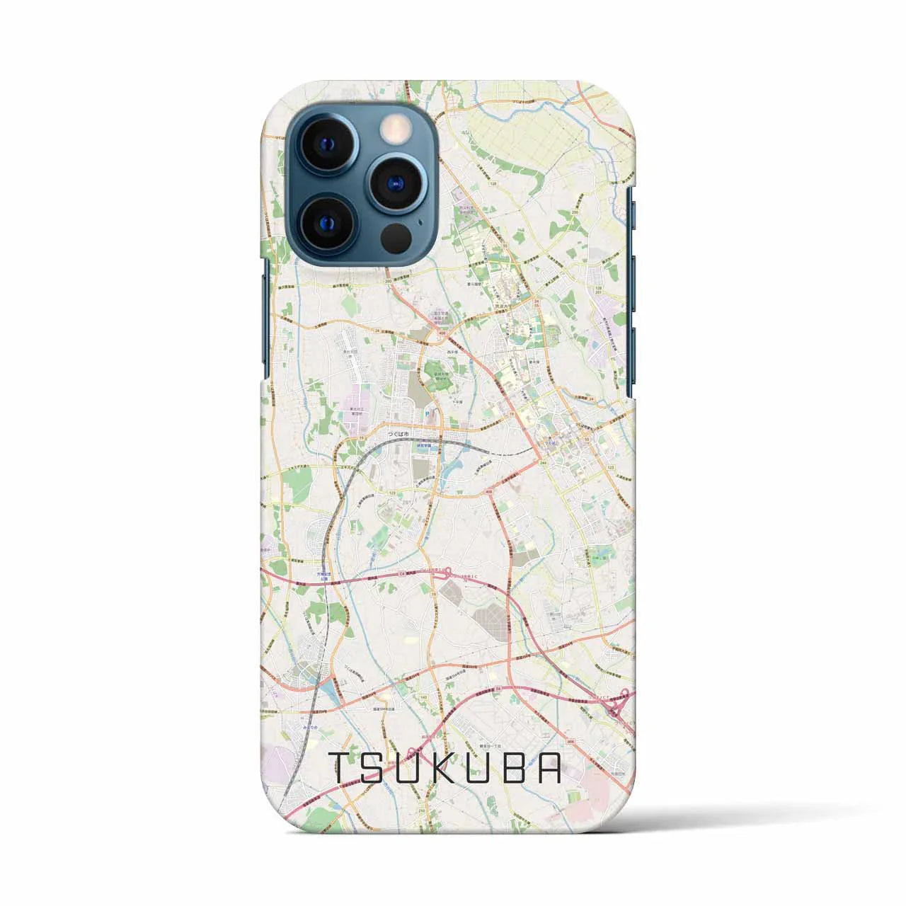 【つくば(茨城県)】地図柄iPhoneケース(バックカバータイプ)
