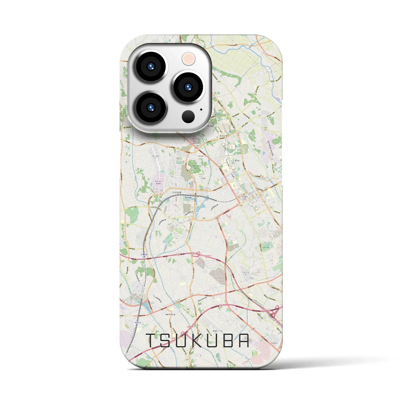 【つくば(茨城県)】地図柄iPhoneケース(バックカバータイプ)