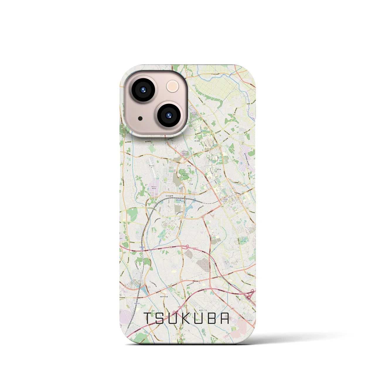 【つくば(茨城県)】地図柄iPhoneケース(バックカバータイプ)