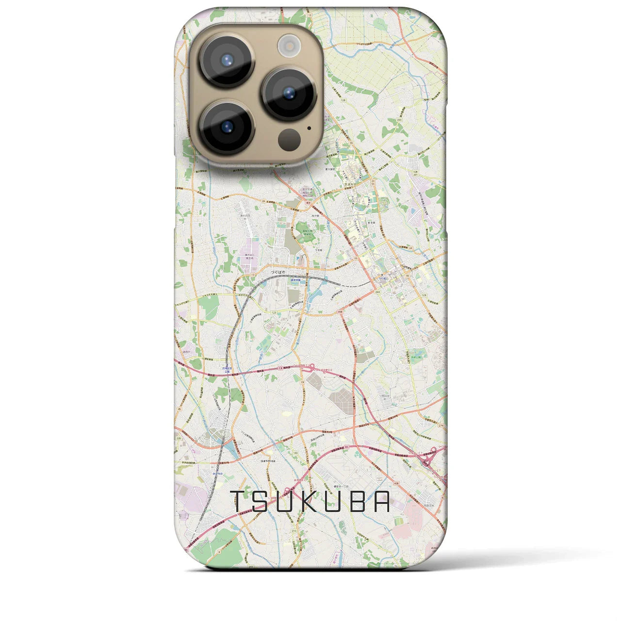 【つくば(茨城県)】地図柄iPhoneケース(バックカバータイプ)