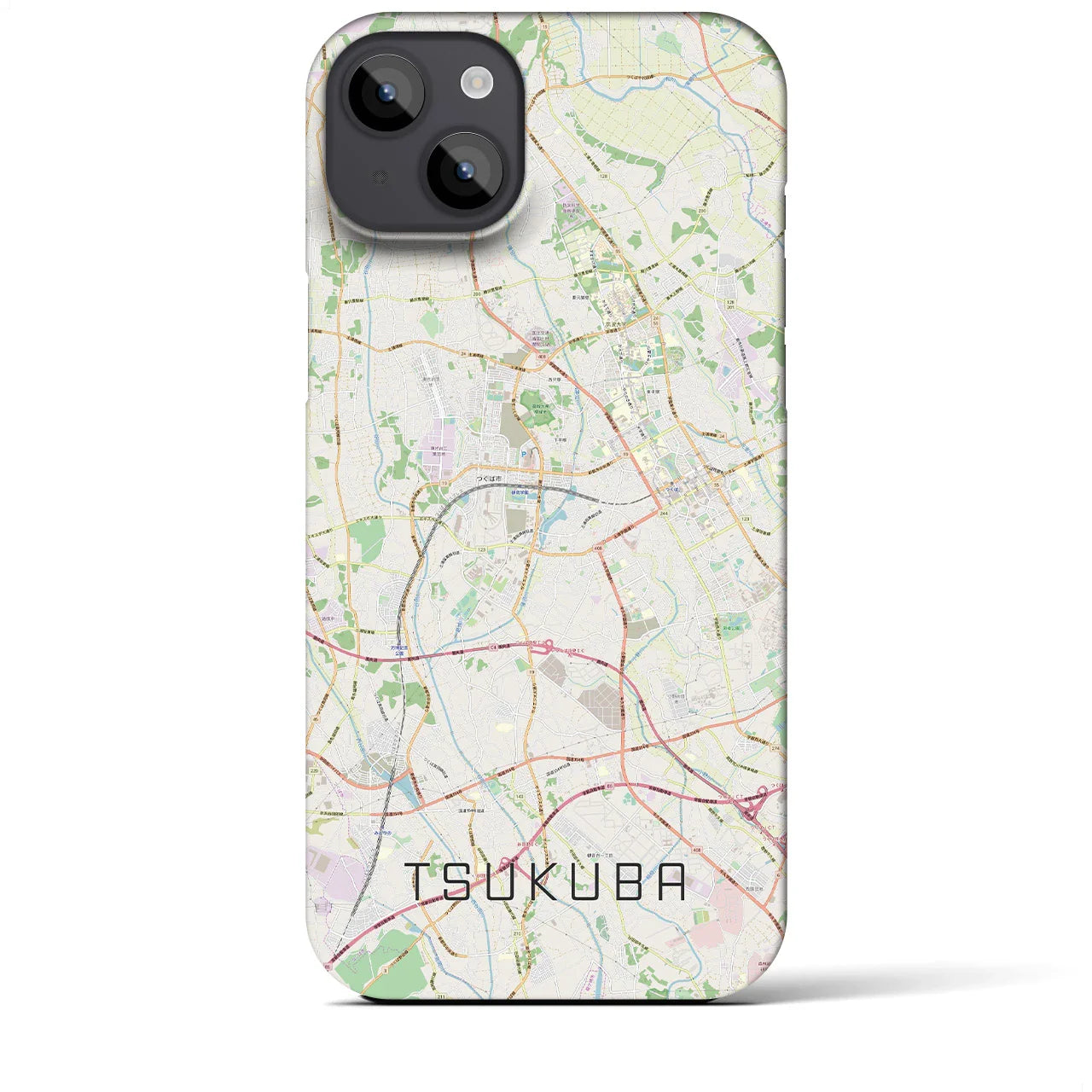 【つくば(茨城県)】地図柄iPhoneケース(バックカバータイプ)