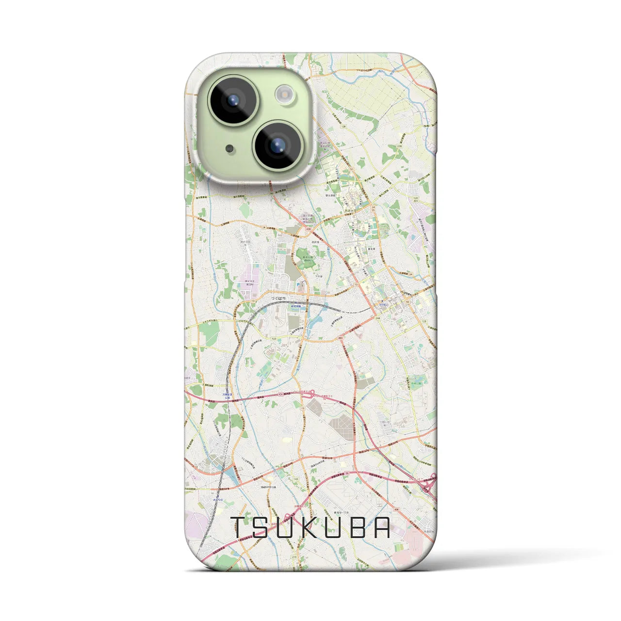【つくば(茨城県)】地図柄iPhoneケース(バックカバータイプ)
