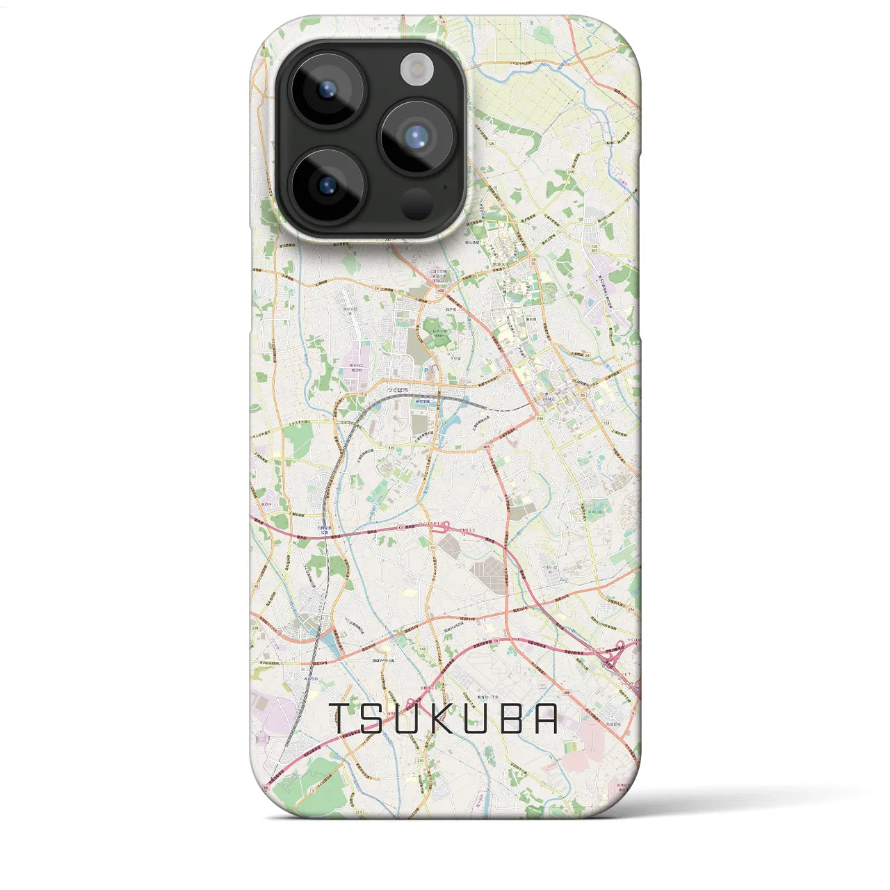 【つくば(茨城県)】地図柄iPhoneケース(バックカバータイプ)