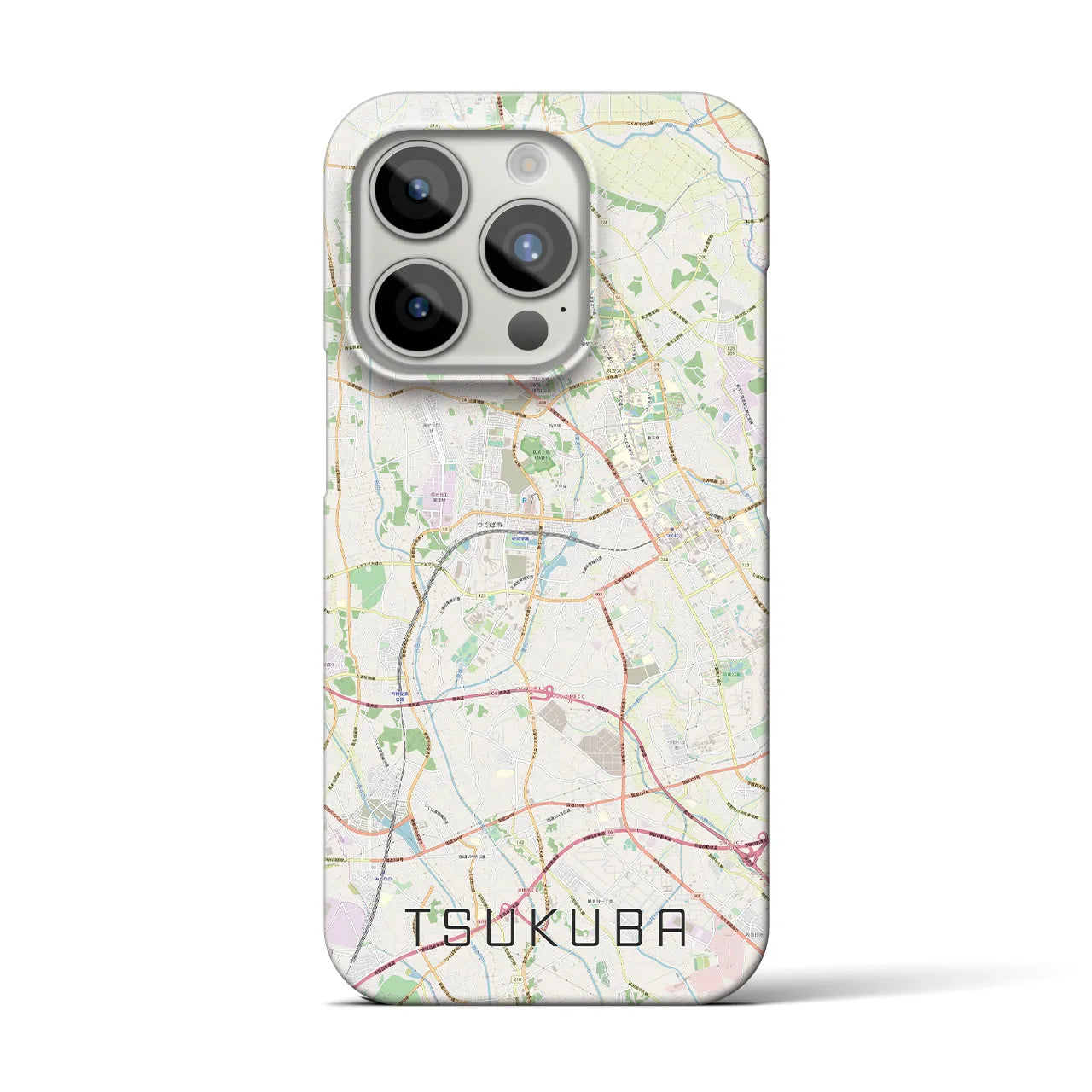 【つくば(茨城県)】地図柄iPhoneケース(バックカバータイプ)