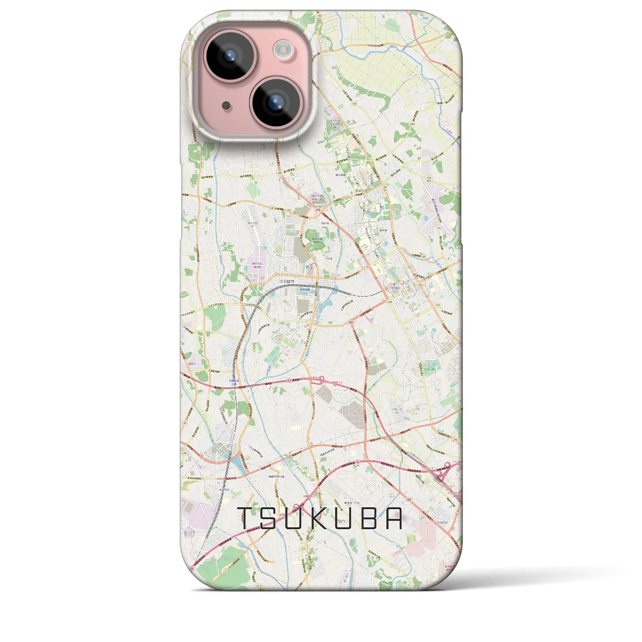 【つくば(茨城県)】地図柄iPhoneケース(バックカバータイプ)