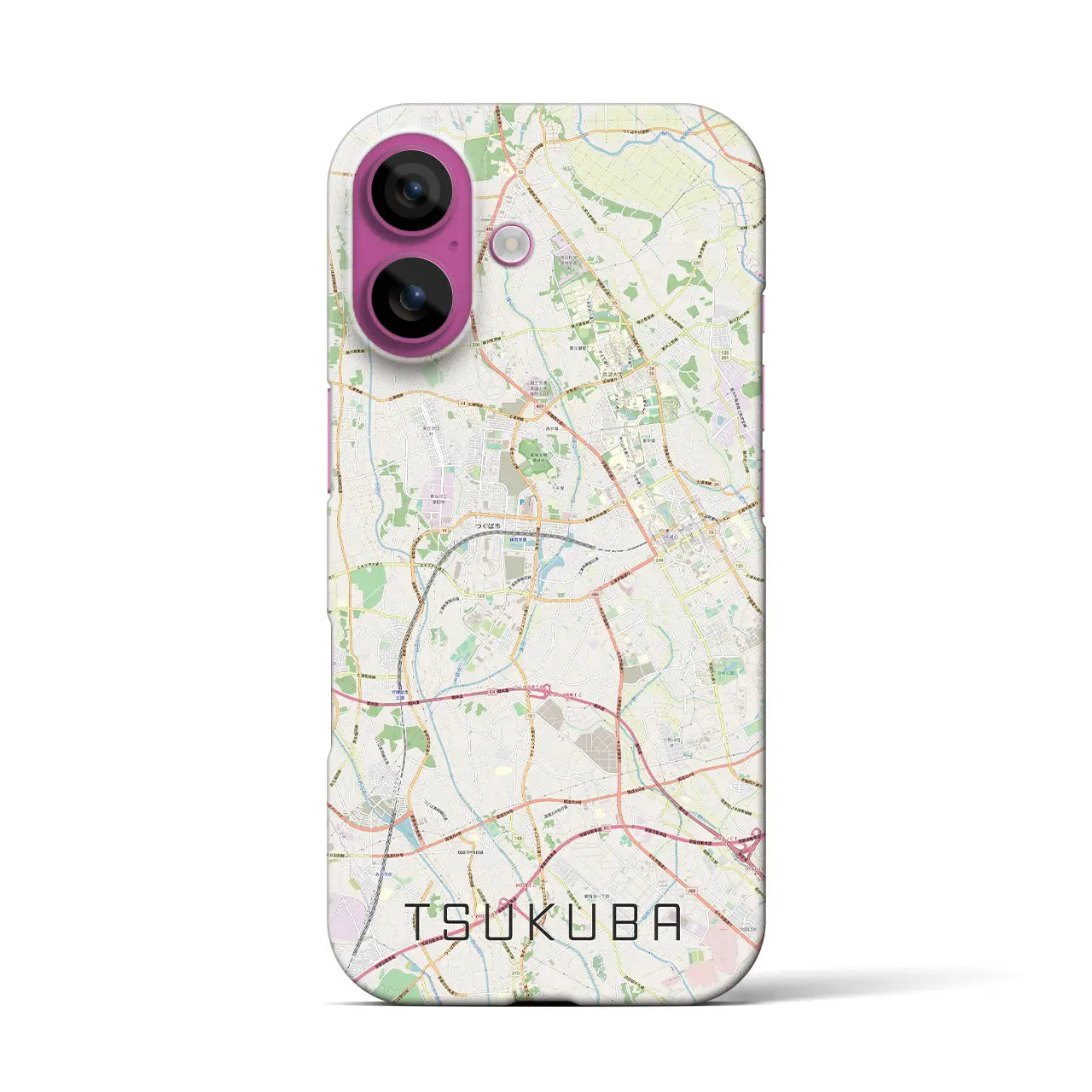 【つくば(茨城県)】地図柄iPhoneケース(バックカバータイプ)
