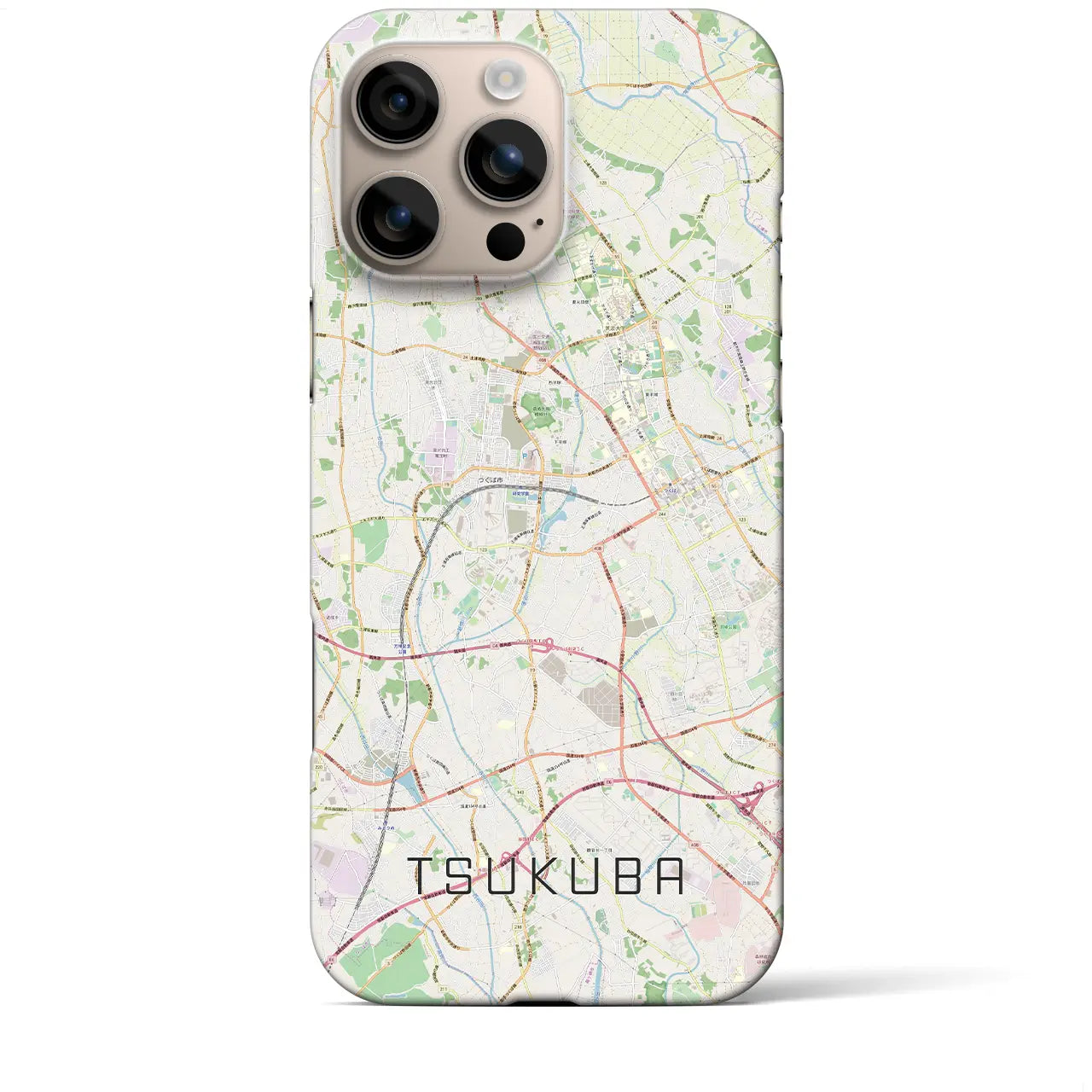 【つくば(茨城県)】地図柄iPhoneケース(バックカバータイプ)