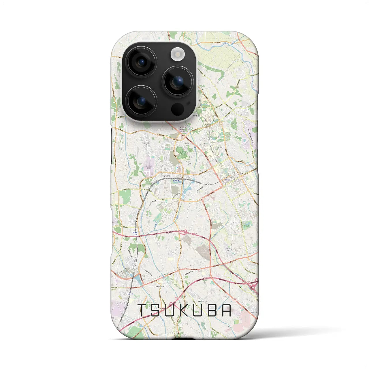 【つくば(茨城県)】地図柄iPhoneケース(バックカバータイプ)