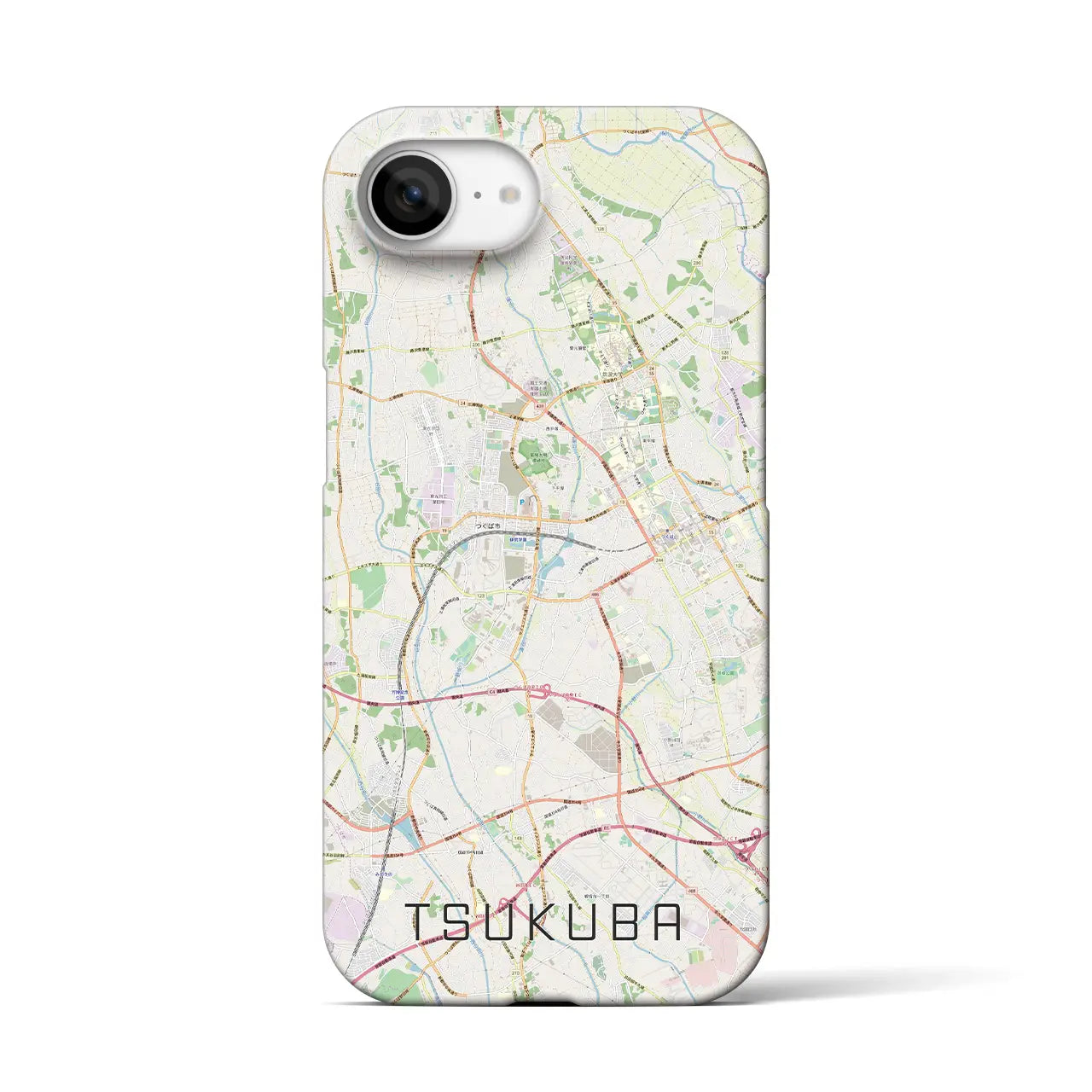【つくば(茨城県)】地図柄iPhoneケース(バックカバータイプ)