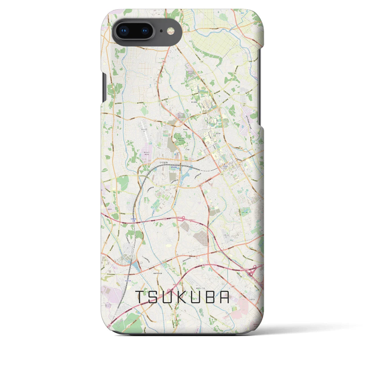 【つくば(茨城県)】地図柄iPhoneケース(バックカバータイプ)