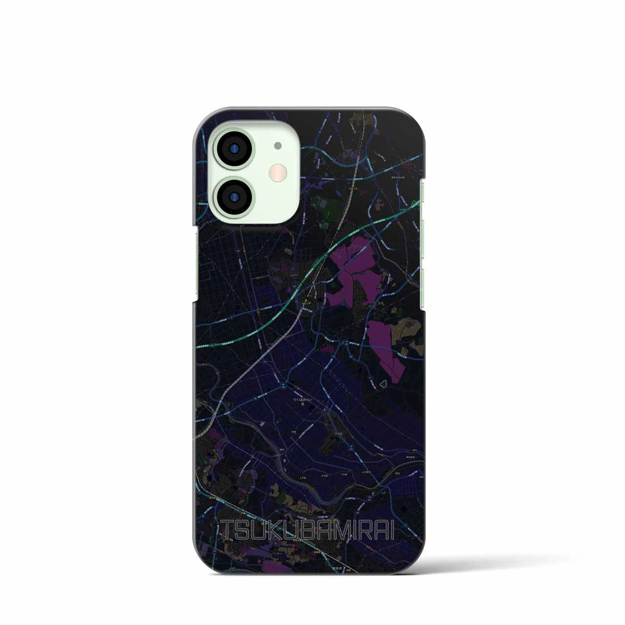 【つくばみらい(茨城県)】地図柄iPhoneケース(バックカバータイプ)