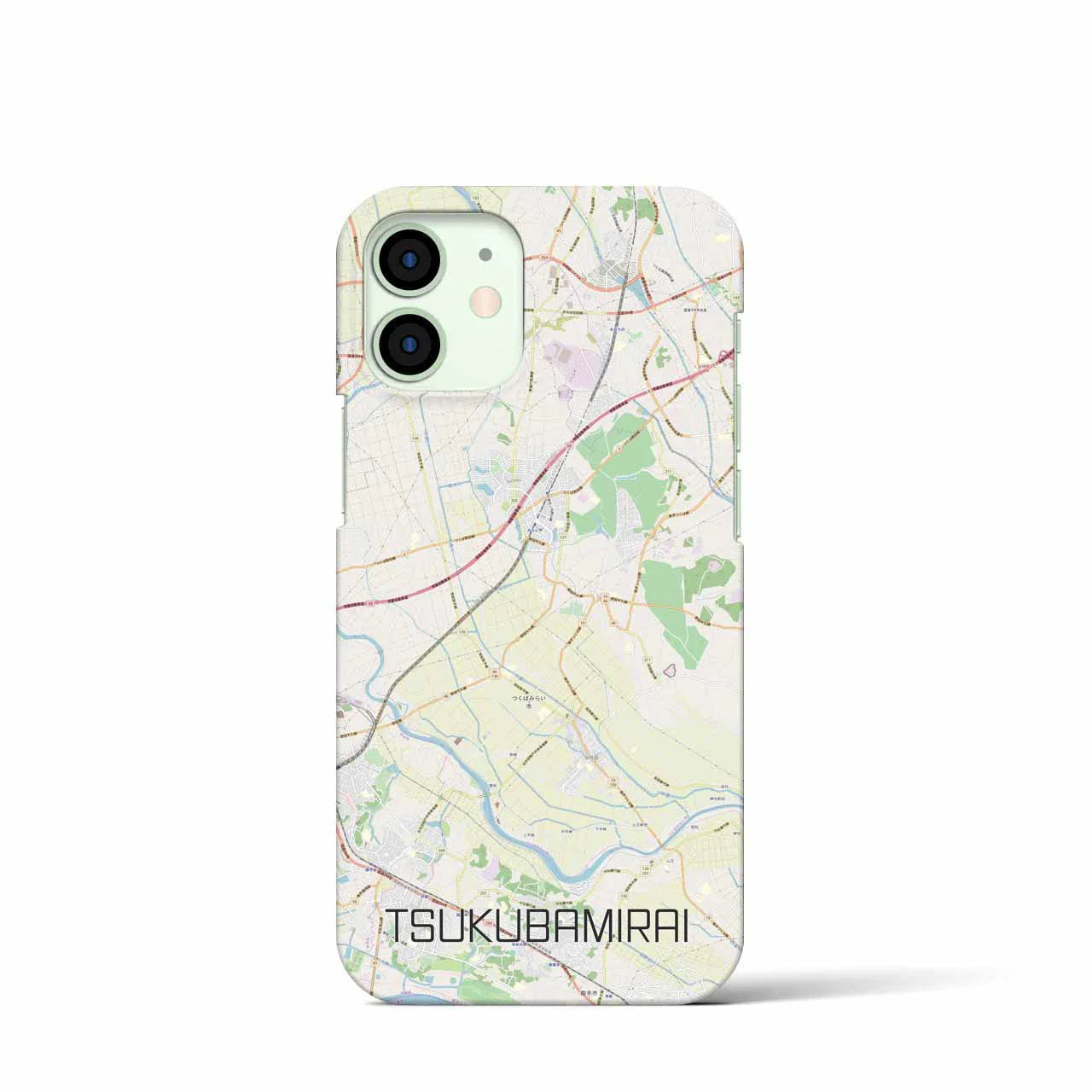 【つくばみらい(茨城県)】地図柄iPhoneケース(バックカバータイプ)