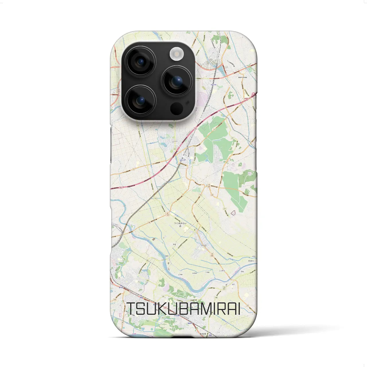 【つくばみらい(茨城県)】地図柄iPhoneケース(バックカバータイプ)