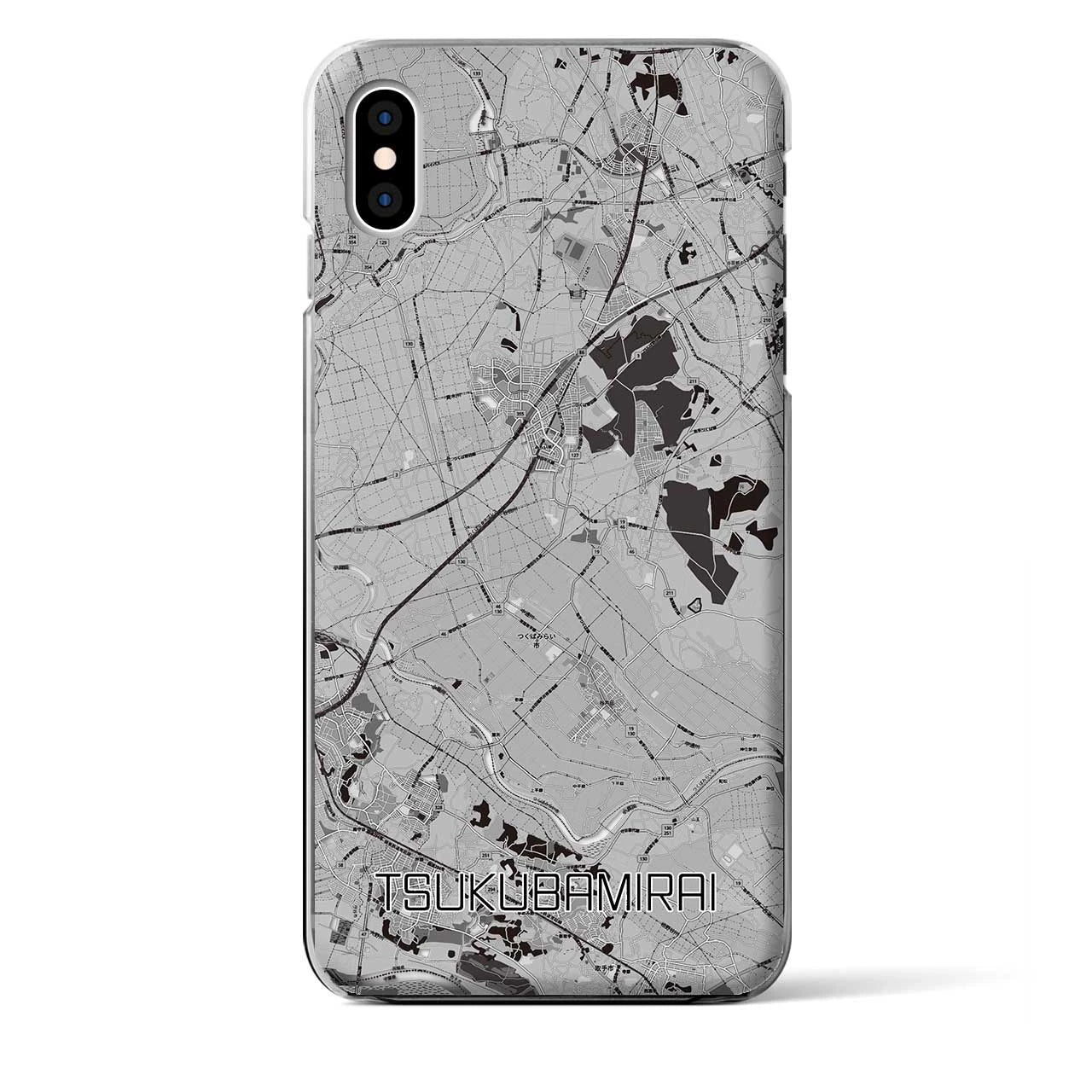 【つくばみらい(茨城県)】地図柄iPhoneケース(クリアタイプ)