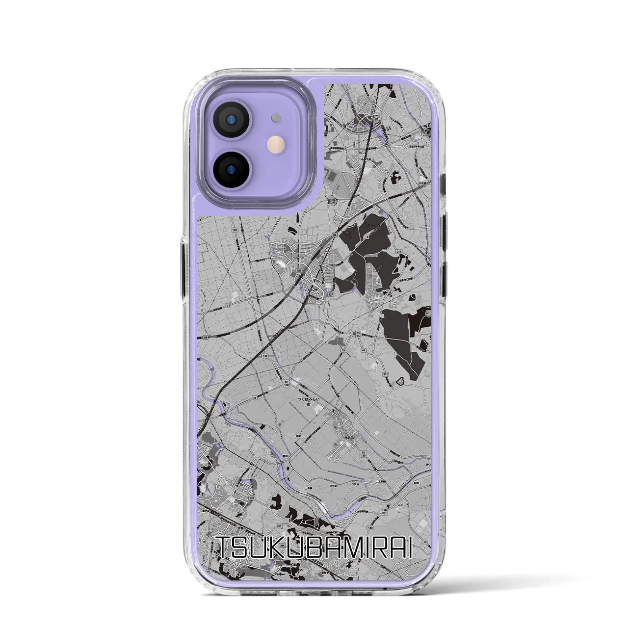 【つくばみらい(茨城県)】地図柄iPhoneケース(MagSafeタイプ)