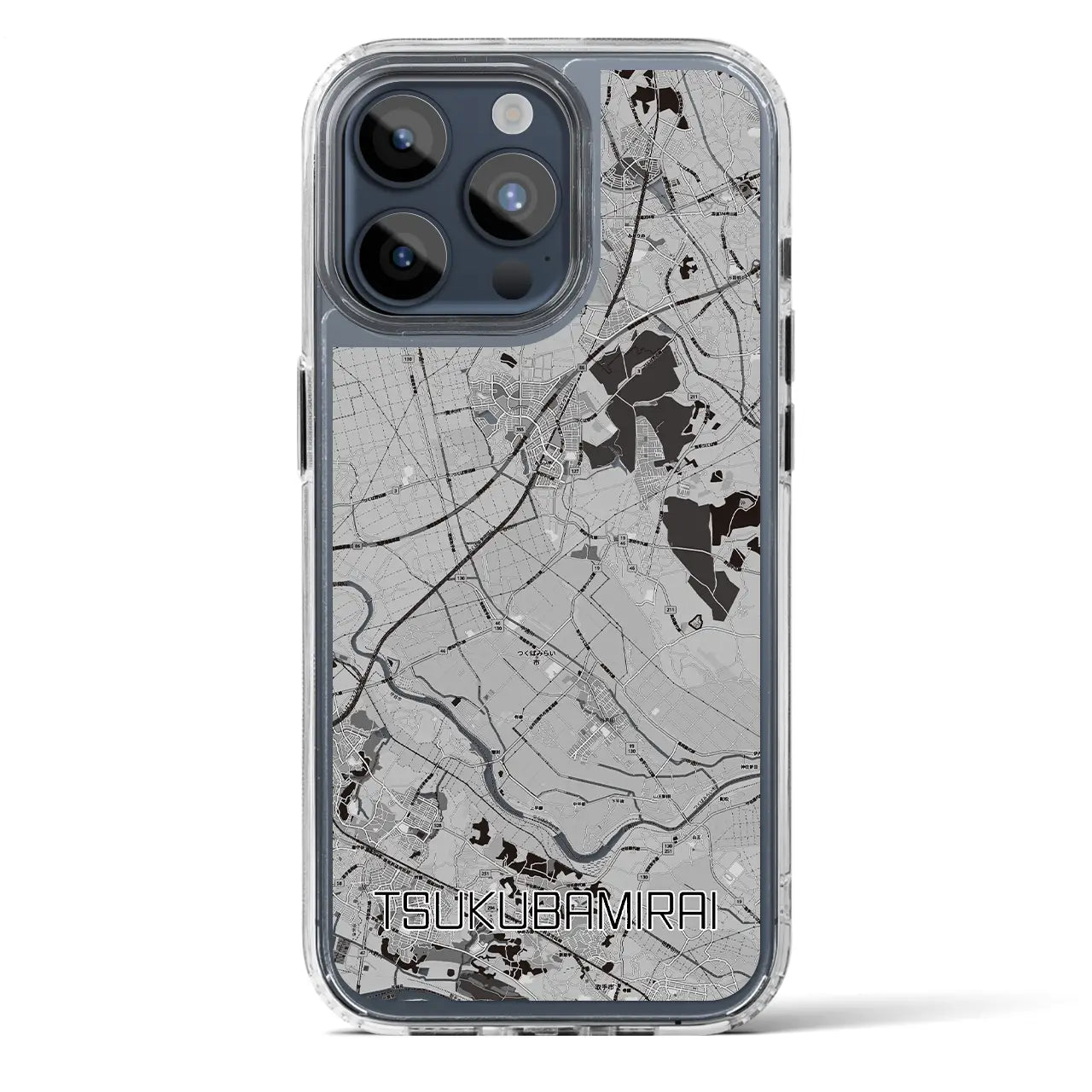 【つくばみらい(茨城県)】地図柄iPhoneケース(MagSafeタイプ)