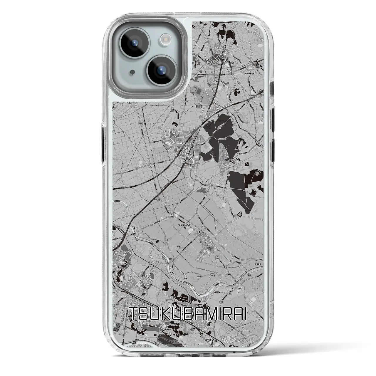 【つくばみらい(茨城県)】地図柄iPhoneケース(MagSafeタイプ)