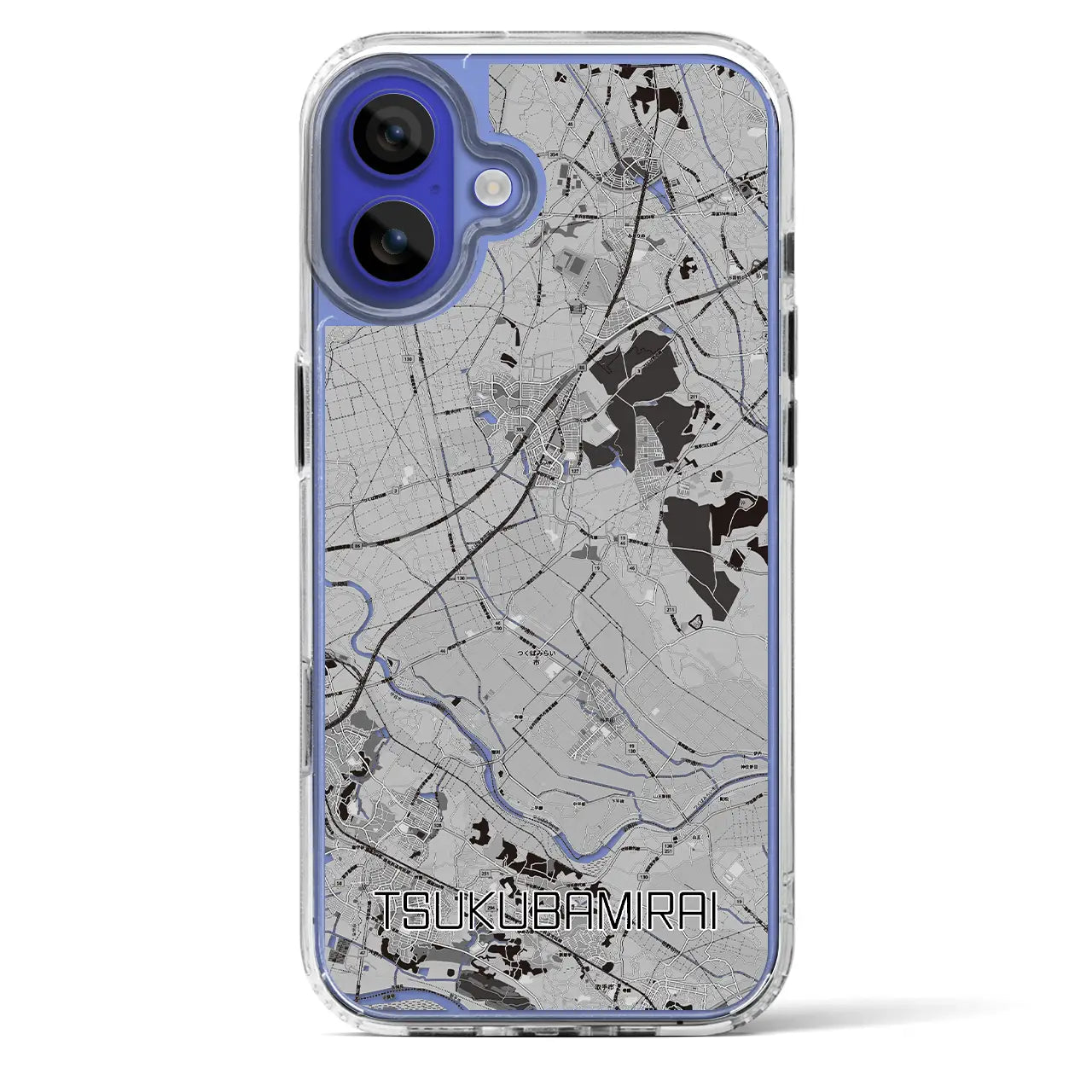 【つくばみらい(茨城県)】地図柄iPhoneケース(MagSafeタイプ)