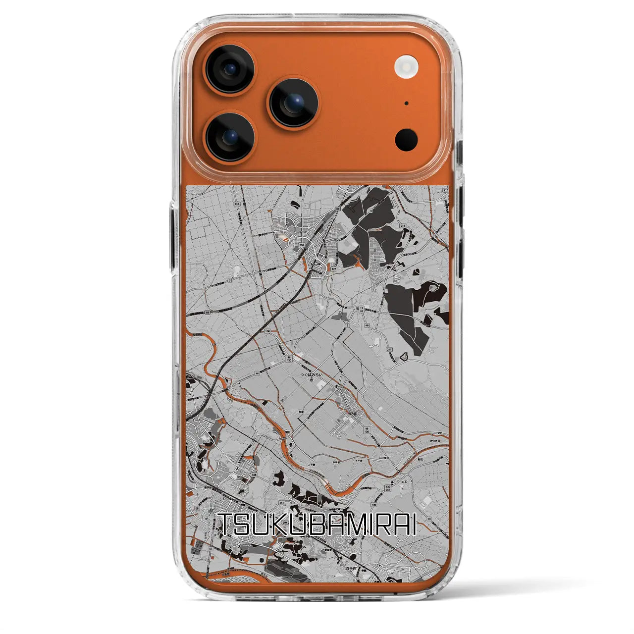 【つくばみらい(茨城県)】地図柄iPhoneケース(MagSafeタイプ)