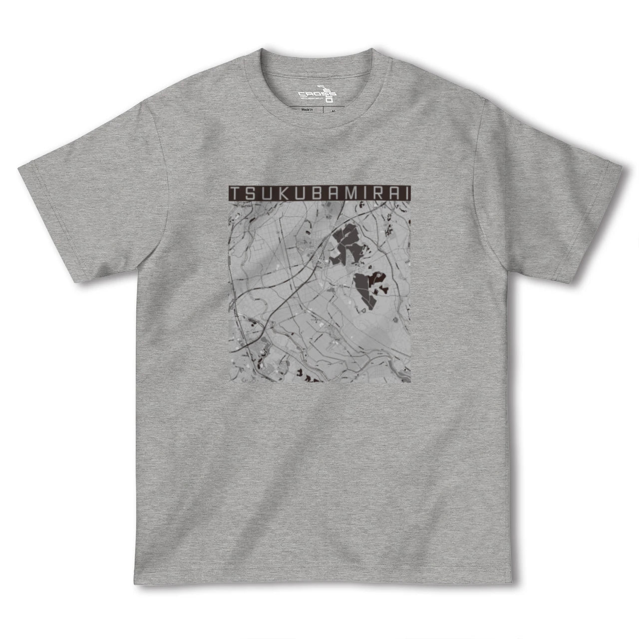 【つくばみらい(茨城県)】地図柄ヘビーウェイトTシャツ