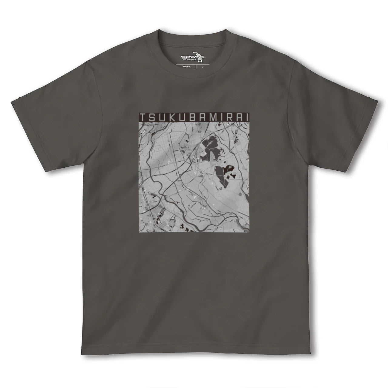 【つくばみらい(茨城県)】地図柄ヘビーウェイトTシャツ