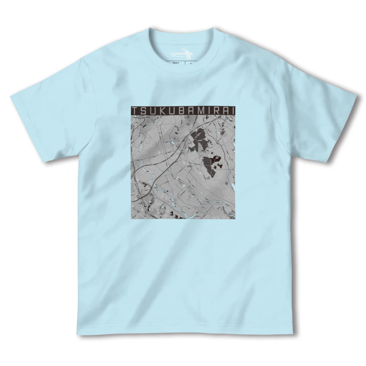 【つくばみらい(茨城県)】地図柄ヘビーウェイトTシャツ