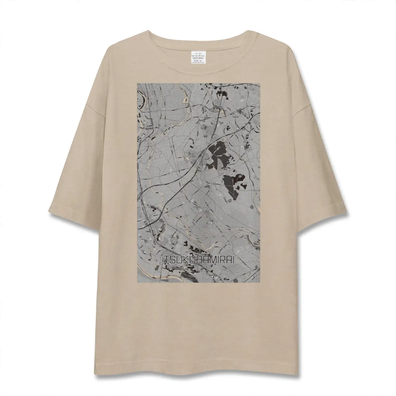 【つくばみらい(茨城県)】地図柄ビッグシルエットTシャツ